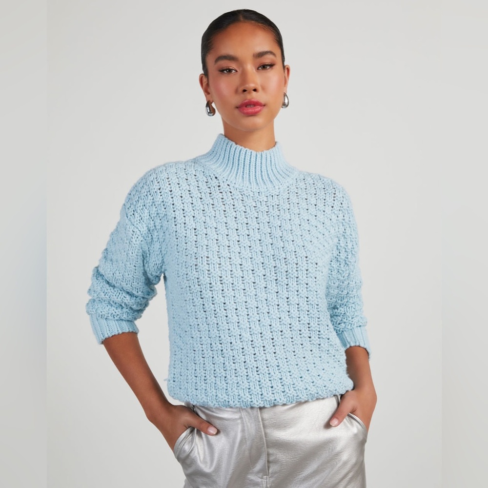 Vici Women's Knit Mock Neck Sweater